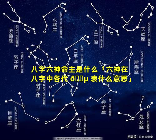 八字六神命主是什么「六神在八字中各代 🌵 表什么意思」